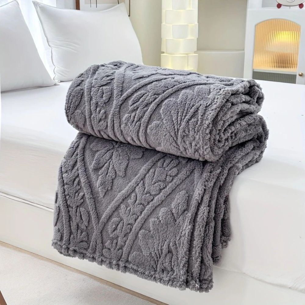 Paris Web Jacquard Fleece-Decke