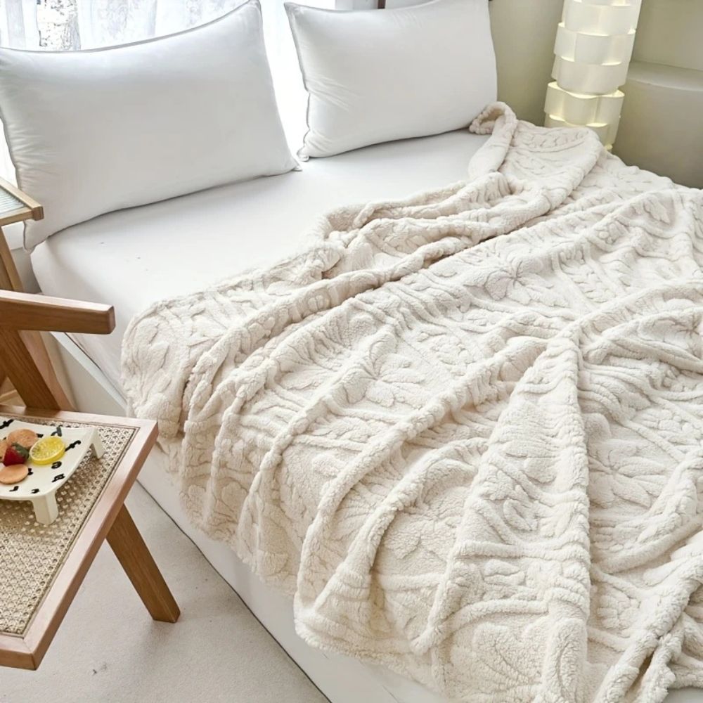 Paris Web Jacquard Fleece-Decke