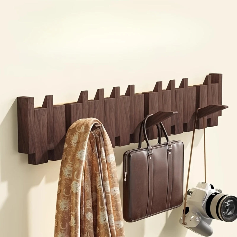 Klappbarer Holz-Wandhaken im Klavierdesign