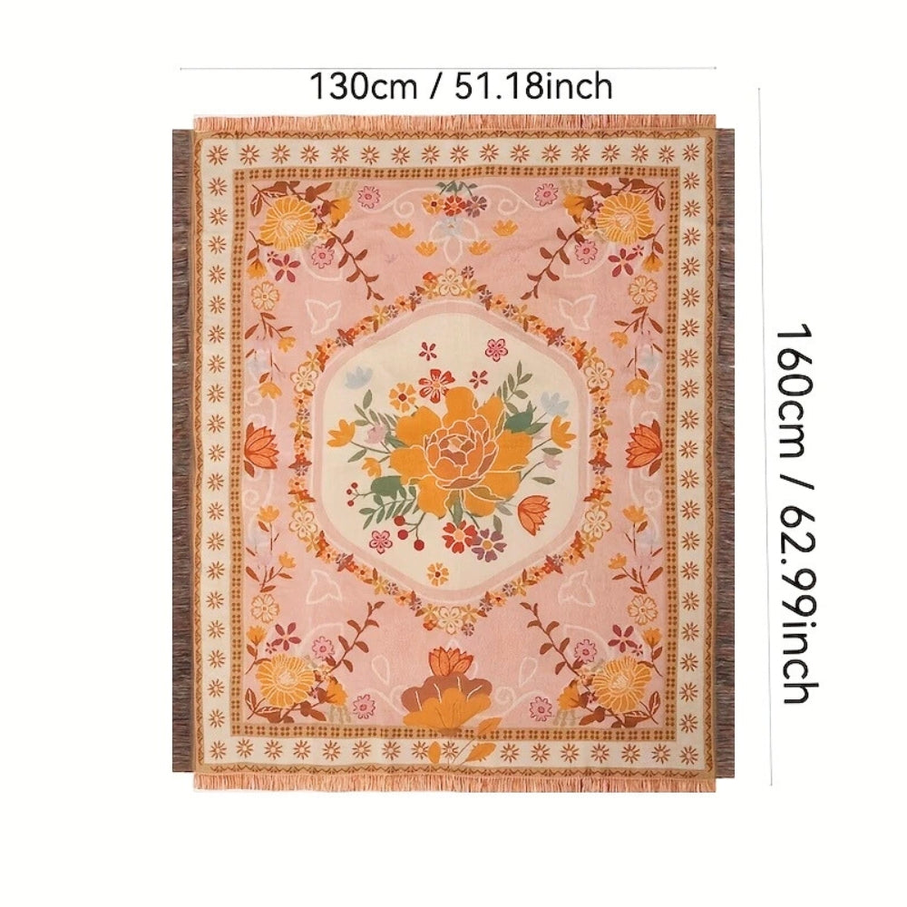 Rosefield Floral Strandpicknick Reise-Decke