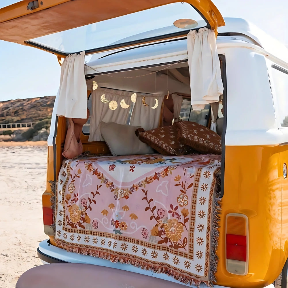 Rosefield Floral Strandpicknick Reise-Decke