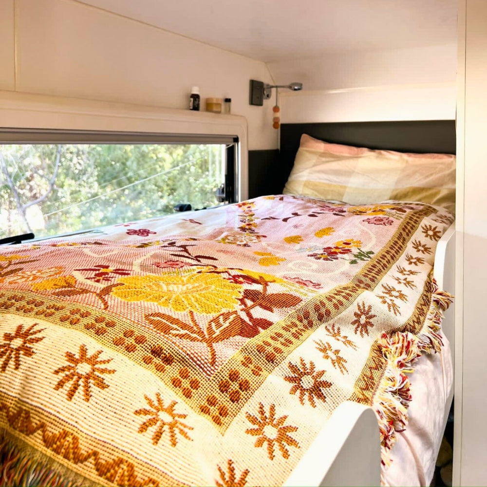 Rosefield Floral Strandpicknick Reise-Decke