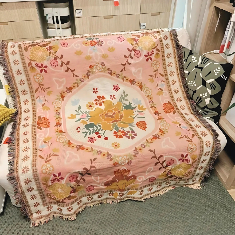 Rosefield Floral Strandpicknick Reise-Decke