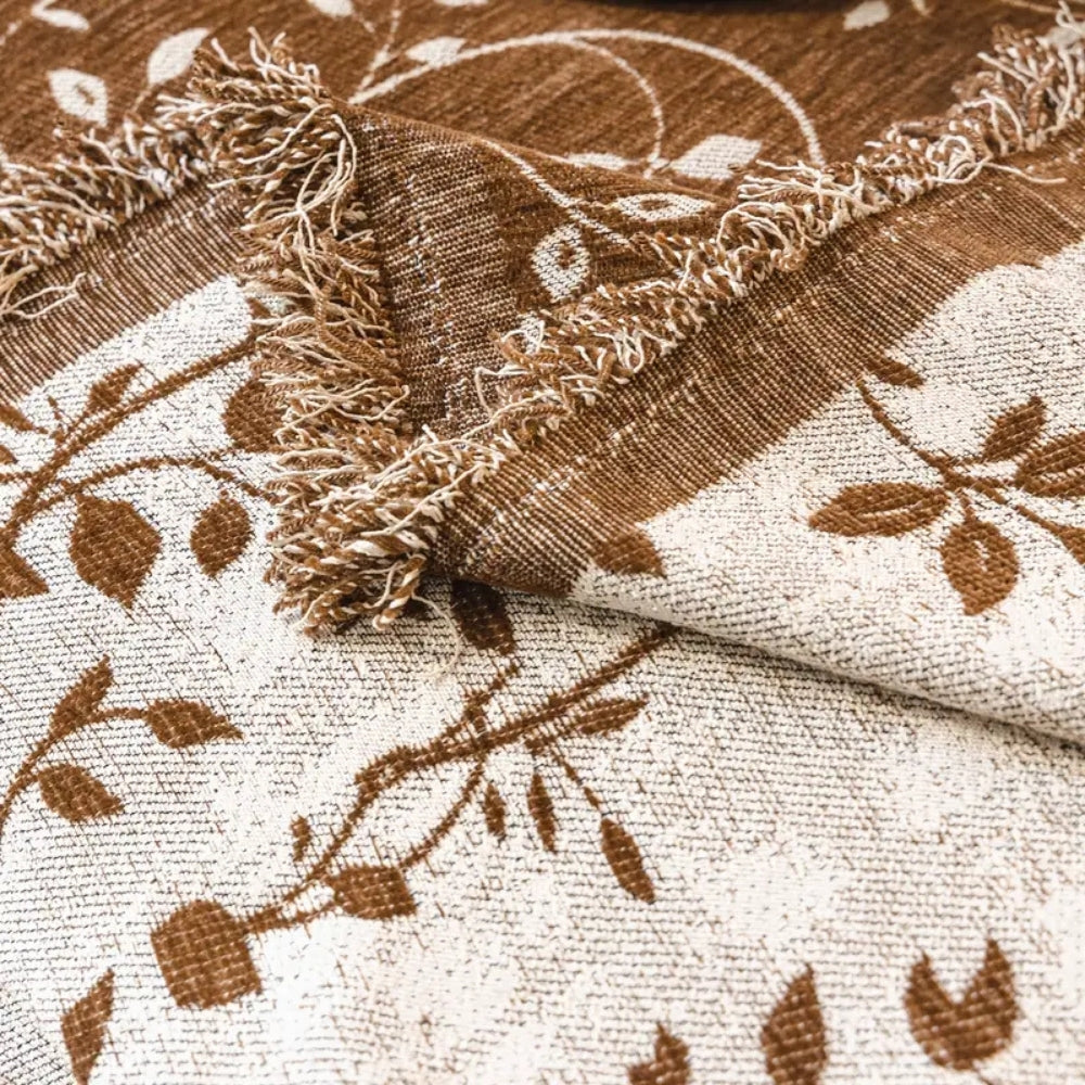 Rustikale Blüte Ivory Floral Sofaüberzug