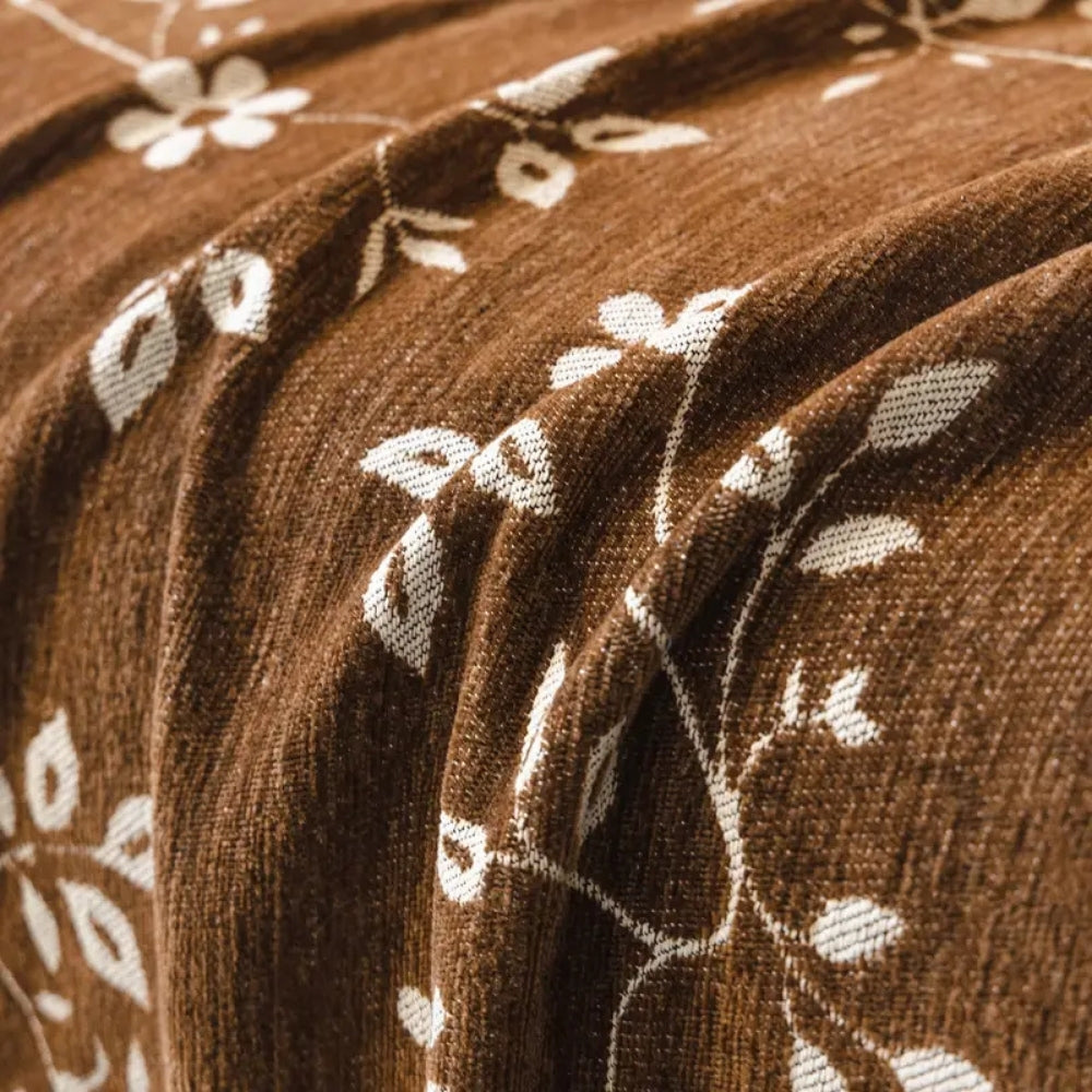 Rustikale Blüte Ivory Floral Sofaüberzug