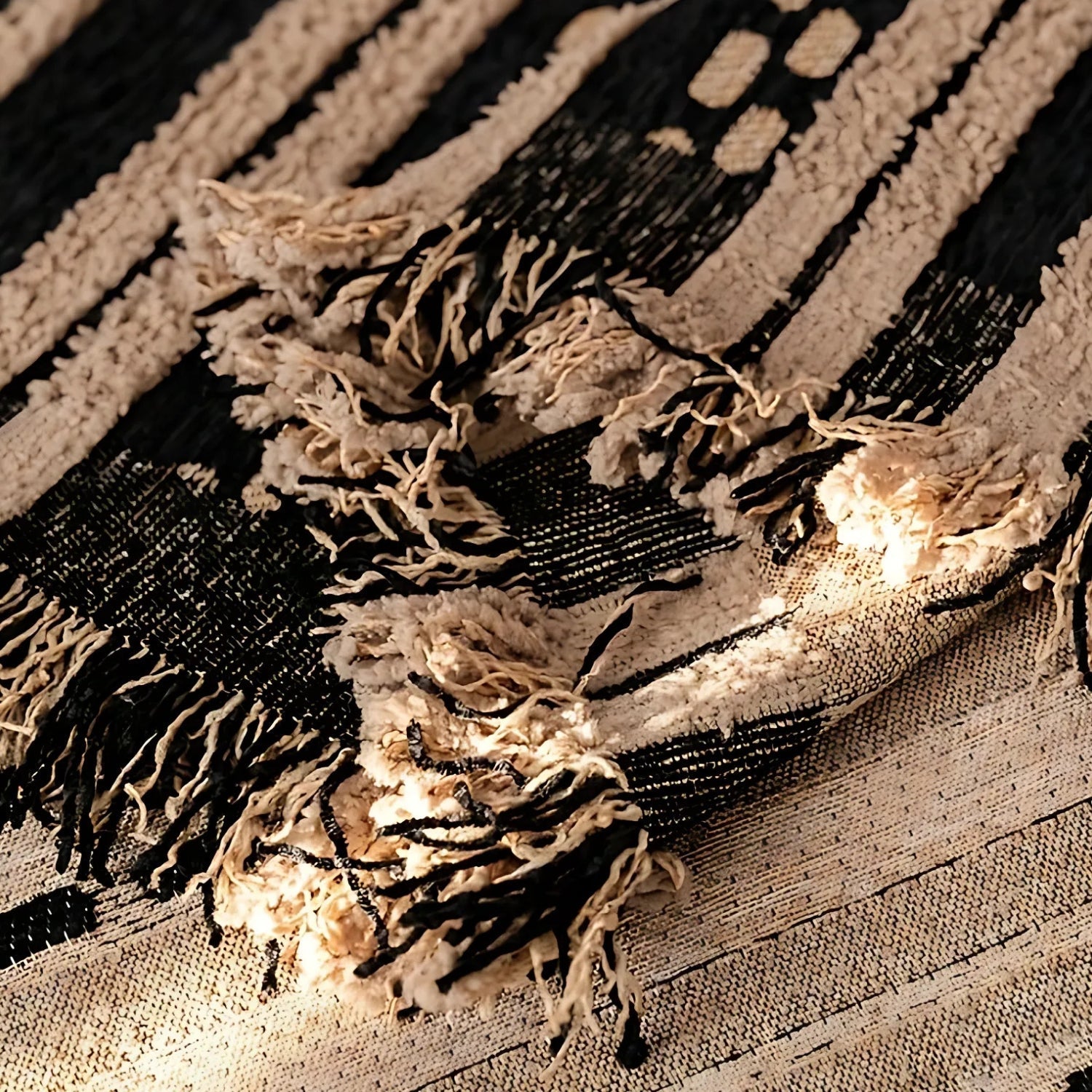 Sahara Stil Plüsch Boho Sofaüberwurf Decke