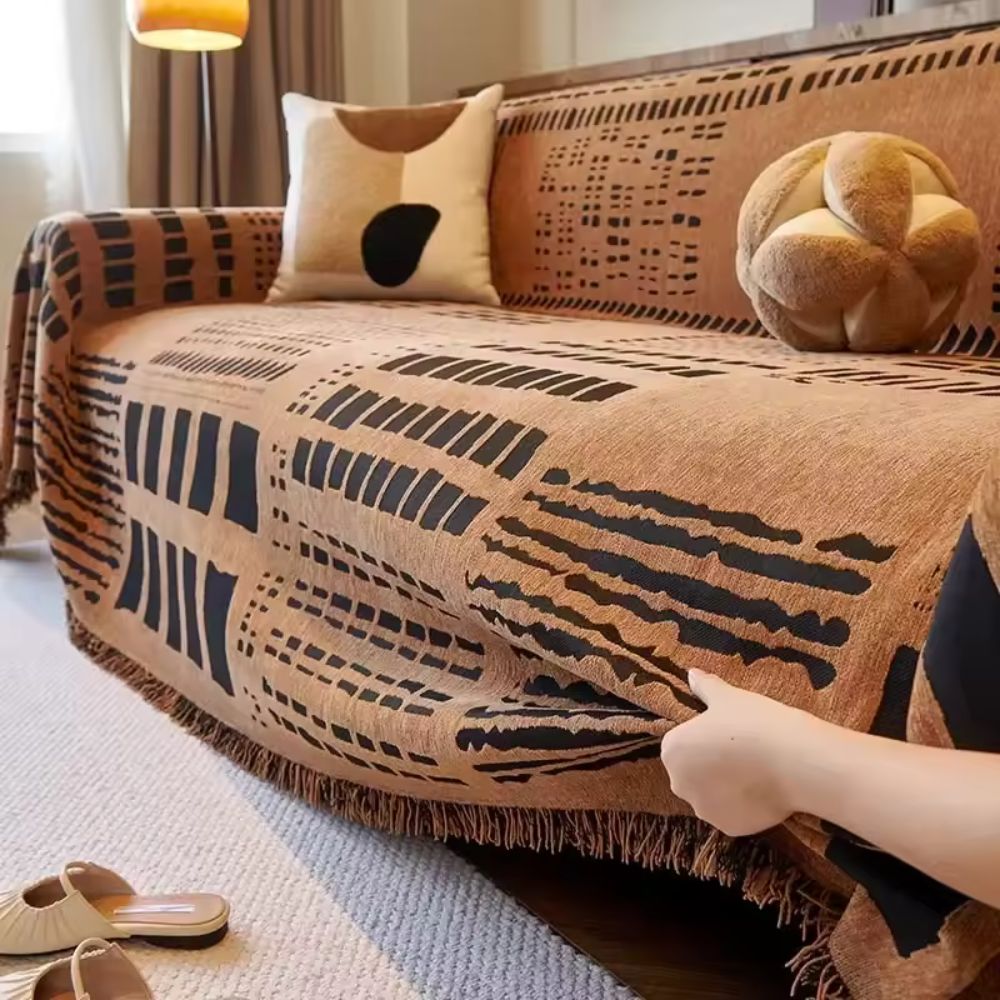 Savanna Geo Chenille Sofabezug