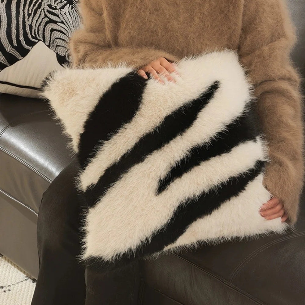 Strié Luxe Kunstfell Kissenbezug