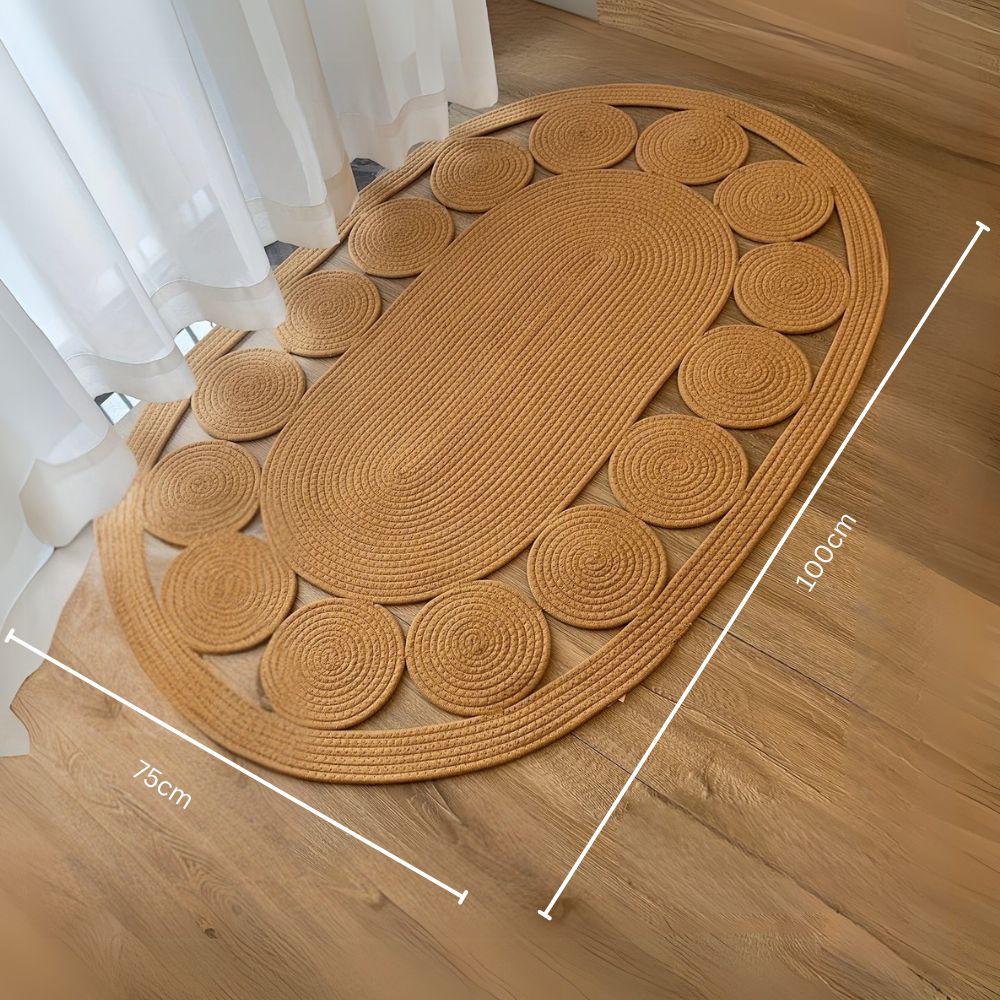 Sonnenspirale Oval Boho Teppich