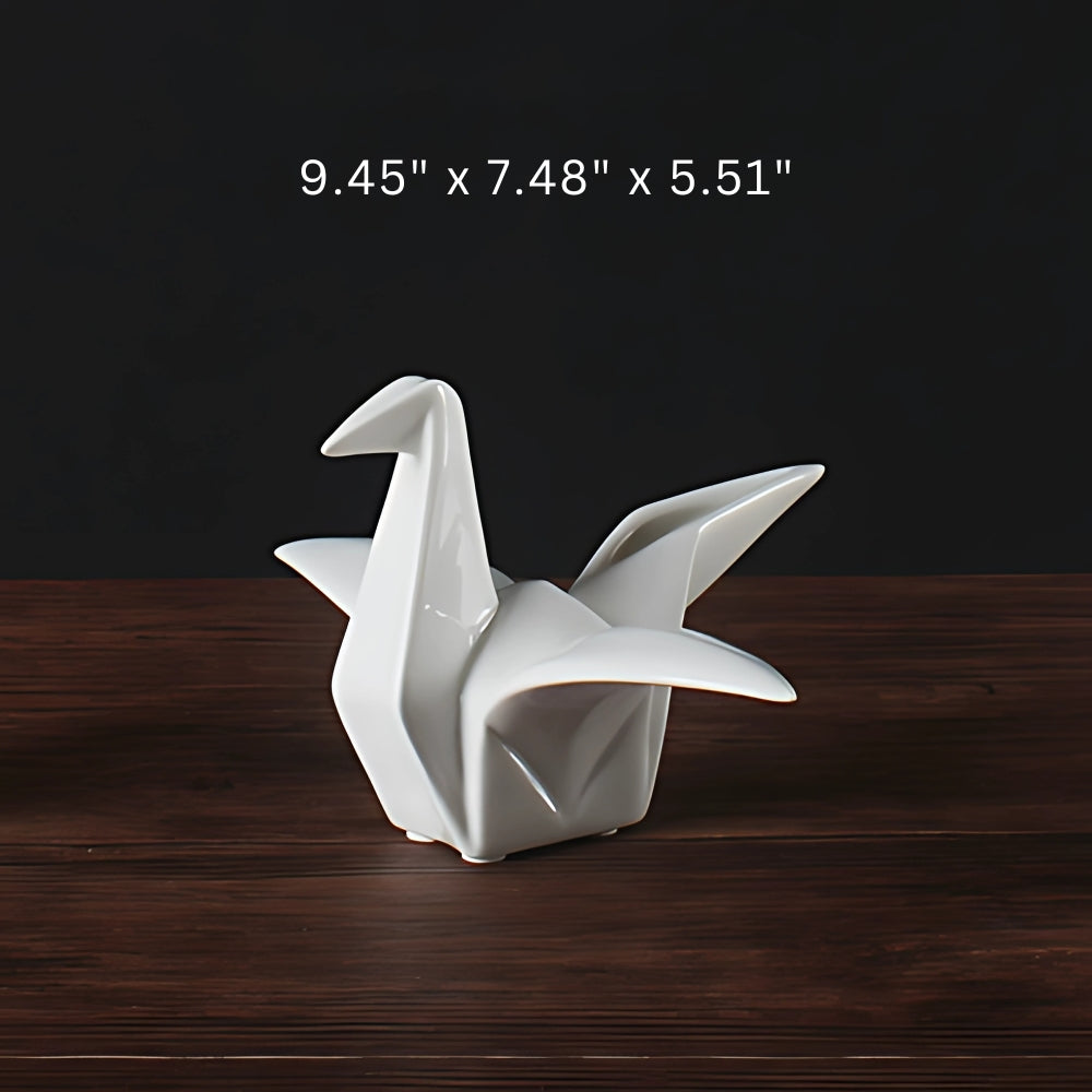 Origami-inspirierte Keramikvogelstatue