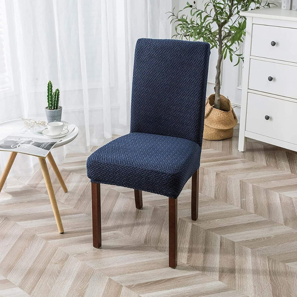 Sylva Jacquard Velvet Stretch Dining Chair Cover