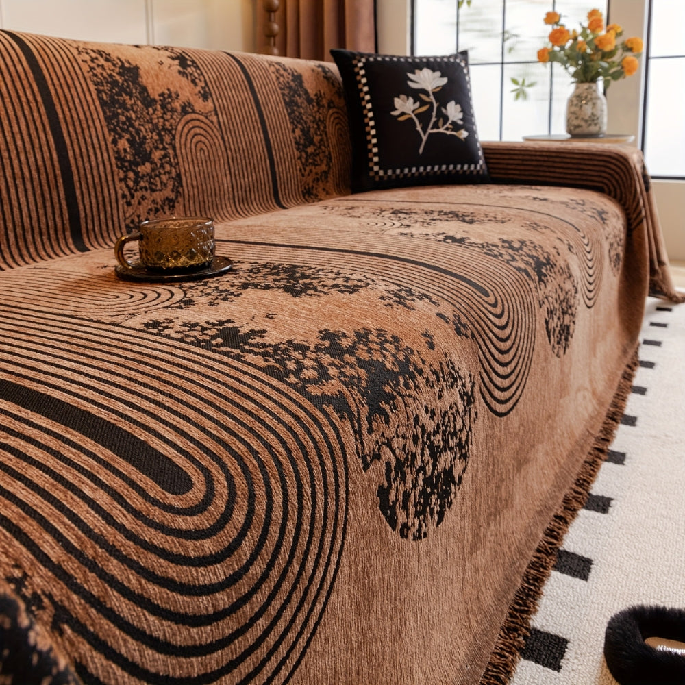 Mosaik Linien Muster Sofaüberwurf