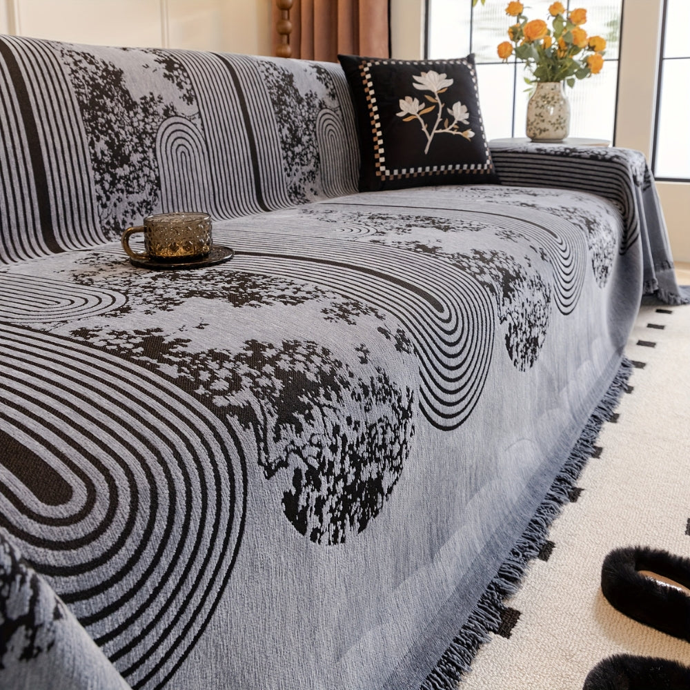 Mosaik Linien Muster Sofaüberwurf