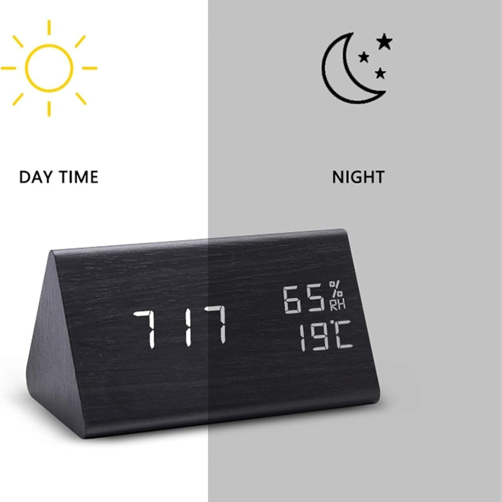 Elora Holz LED Wecker Digitalanzeige