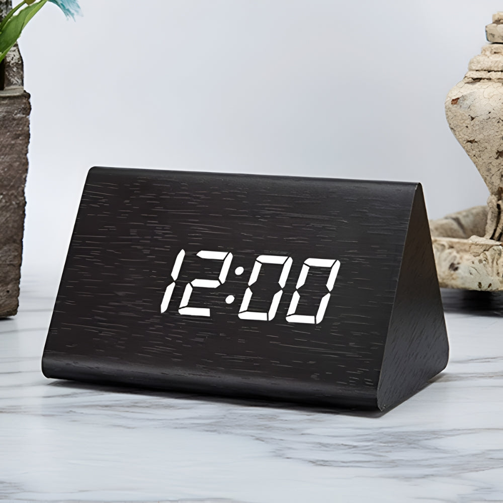 Elora Holz LED Wecker Digitalanzeige