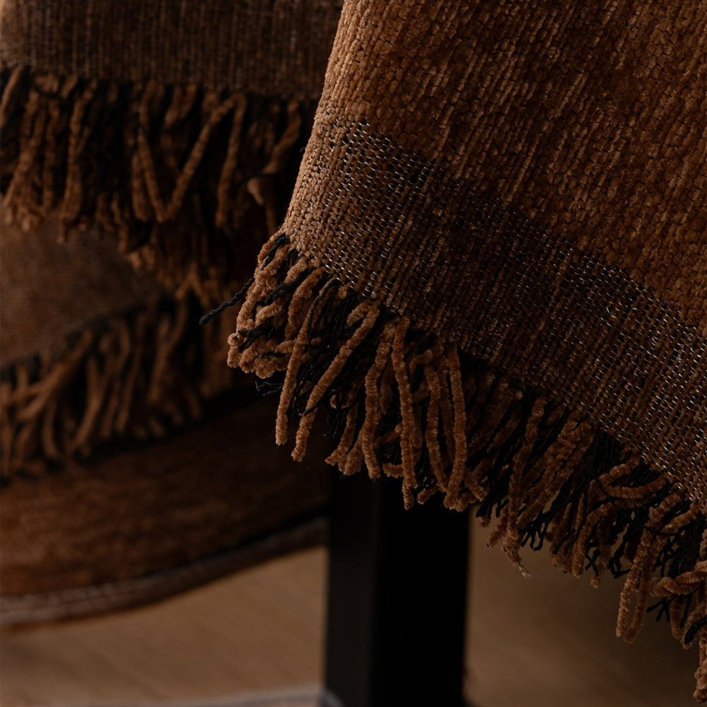 Stammgeometrische Chenille-Sofabezug