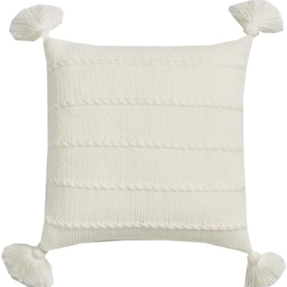 Nordische gestrickte Quasten-Kissen