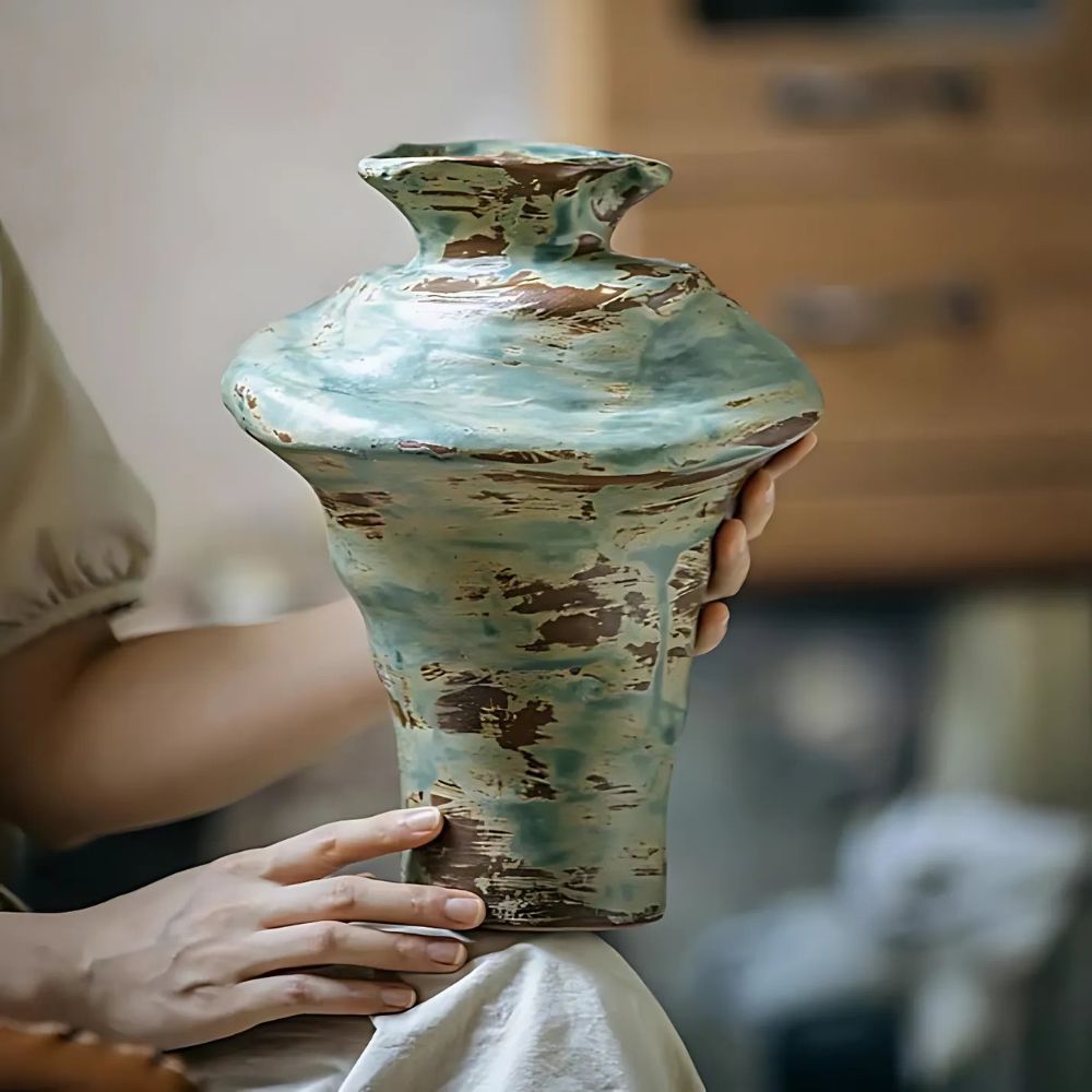 Venus Skulptierte Keramik Blumenvase