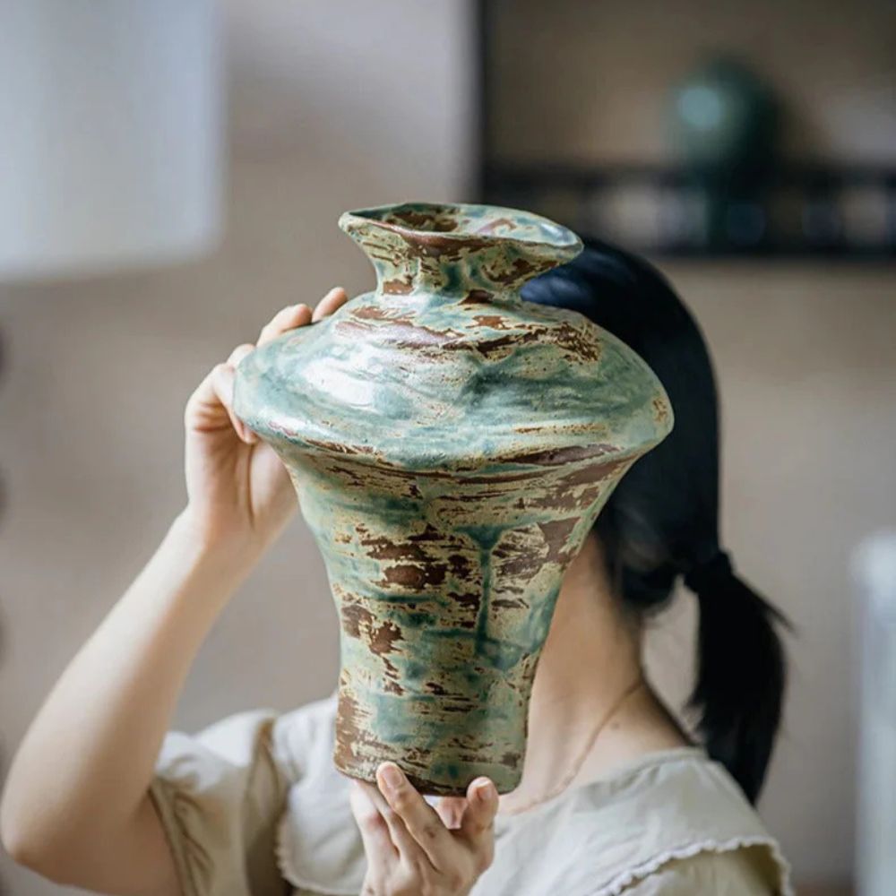 Venus Skulptierte Keramik Blumenvase