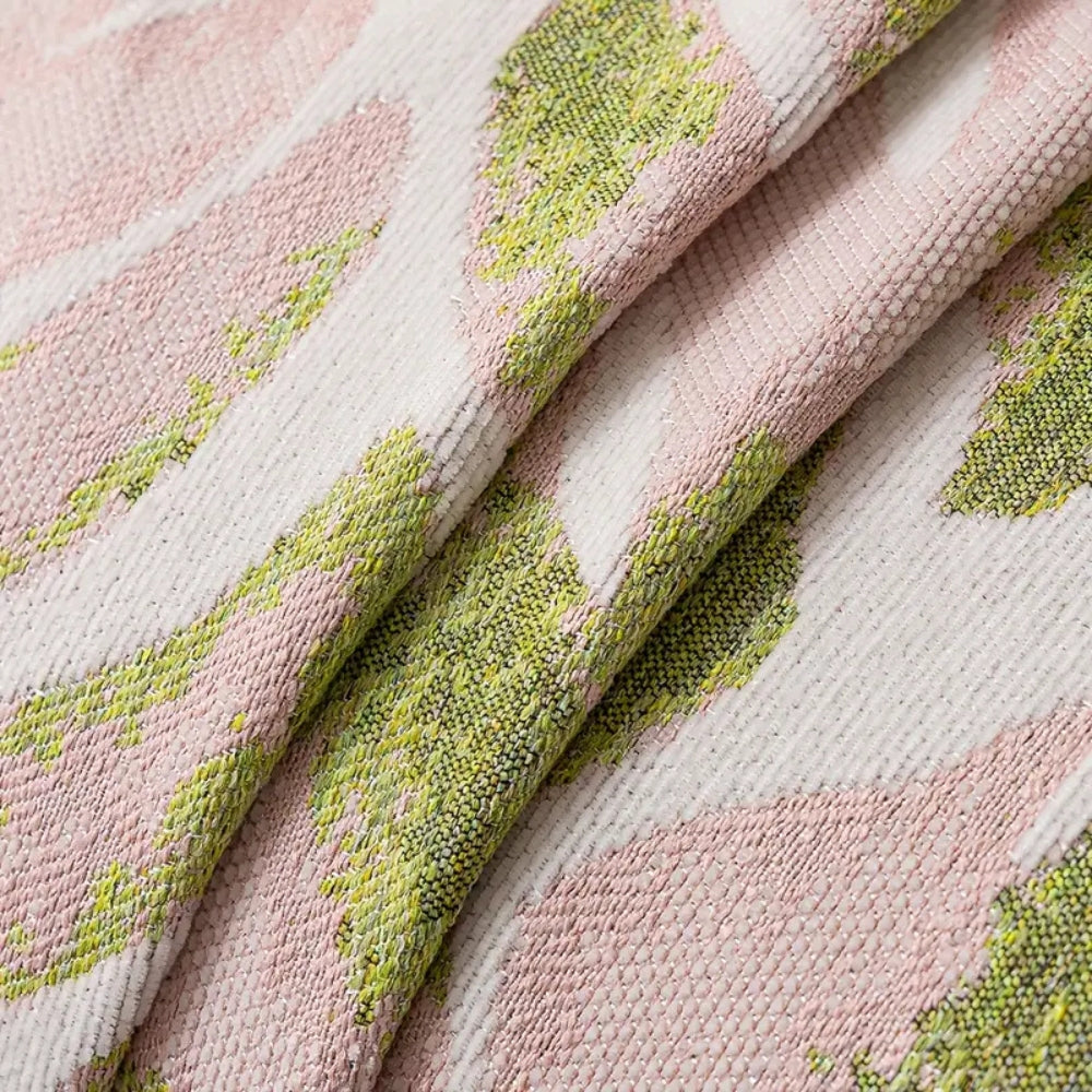 Verdure Leaf Pattern Chenille Sofaüberwurf