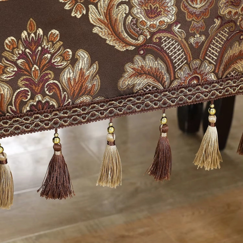 Vintessa Vintage Bestickte Quasten-Tischdecke