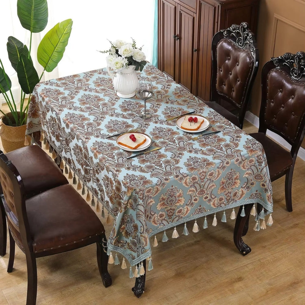 Vintessa Vintage Bestickte Quasten-Tischdecke