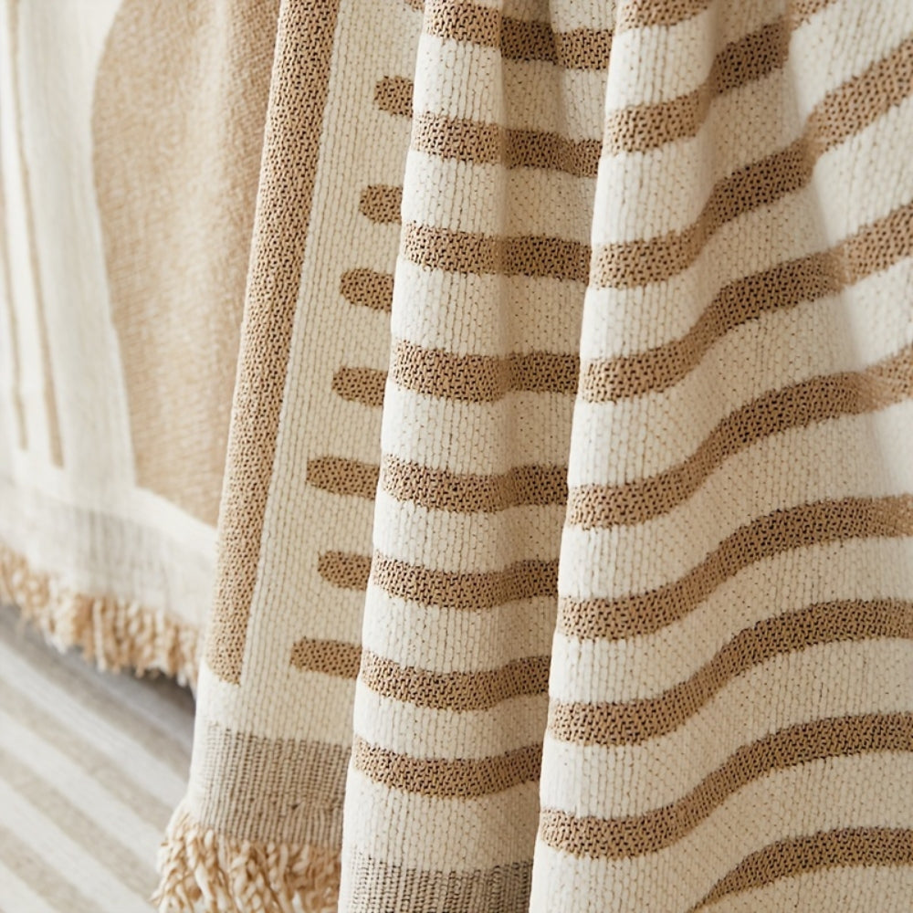 Wellenstreifen Boho Sofabezug