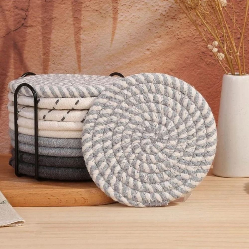 Woven Whirl Untersetzer Set | 8-teiliges Set