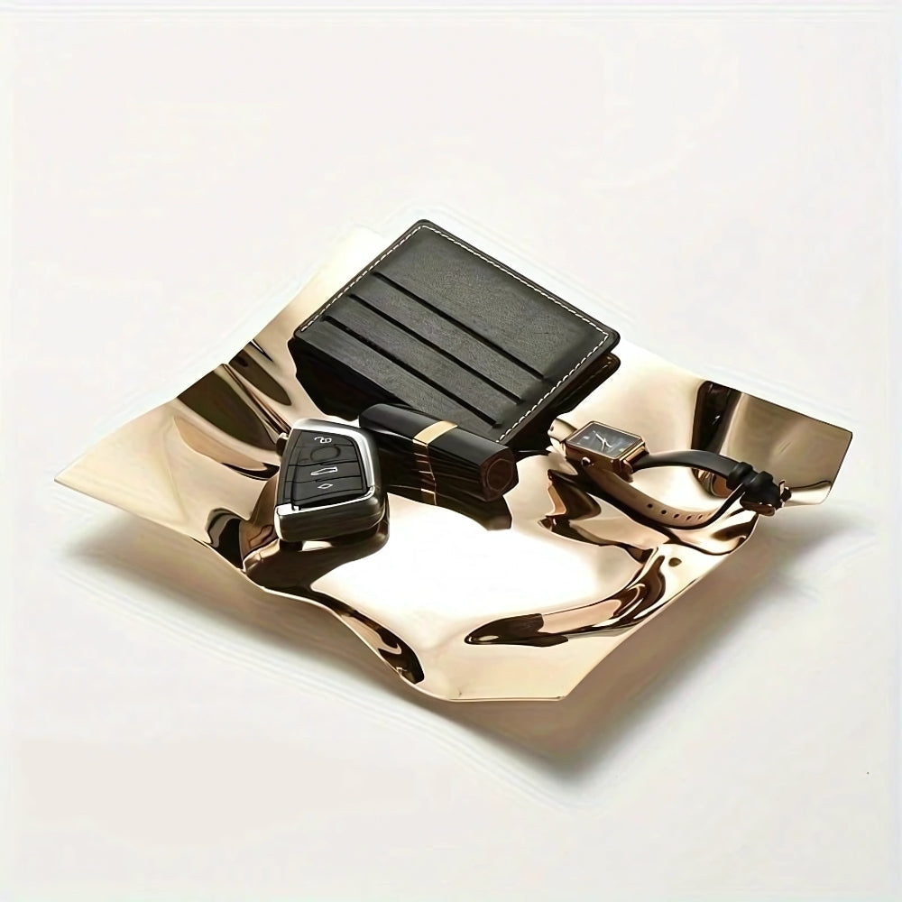 Faltenfreier Edelstahl Obsidian Tablett
