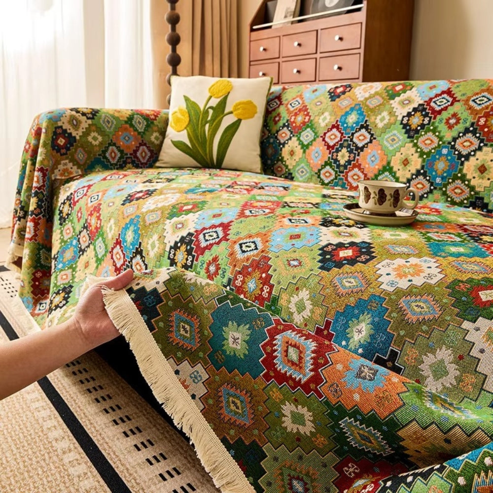 Zahara Geometrisches Tribal Kilim Sofabezug