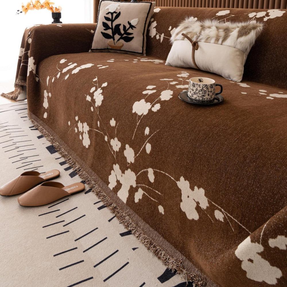 Alora Elegante Retro Chenille Sofaüberwurf