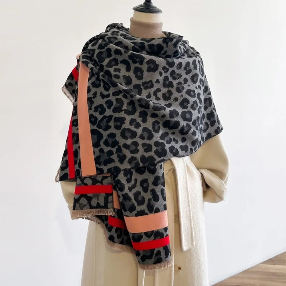 Savanna Stil Wollmischung Schal
