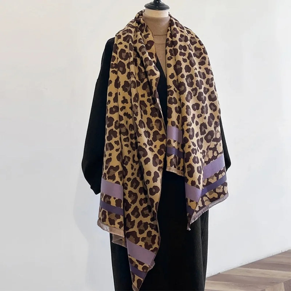 Savanna Stil Wollmischung Schal