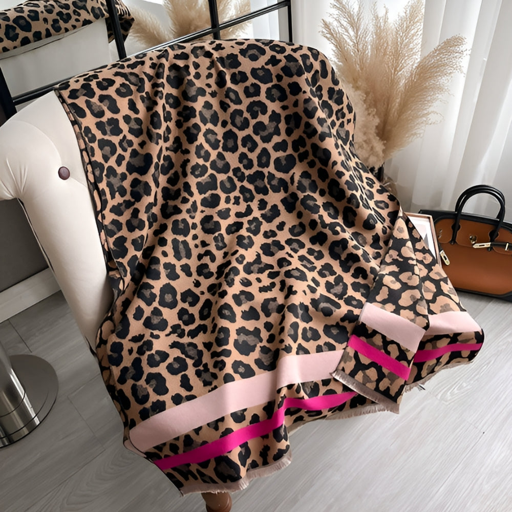Savanna Stil Wollmischung Schal