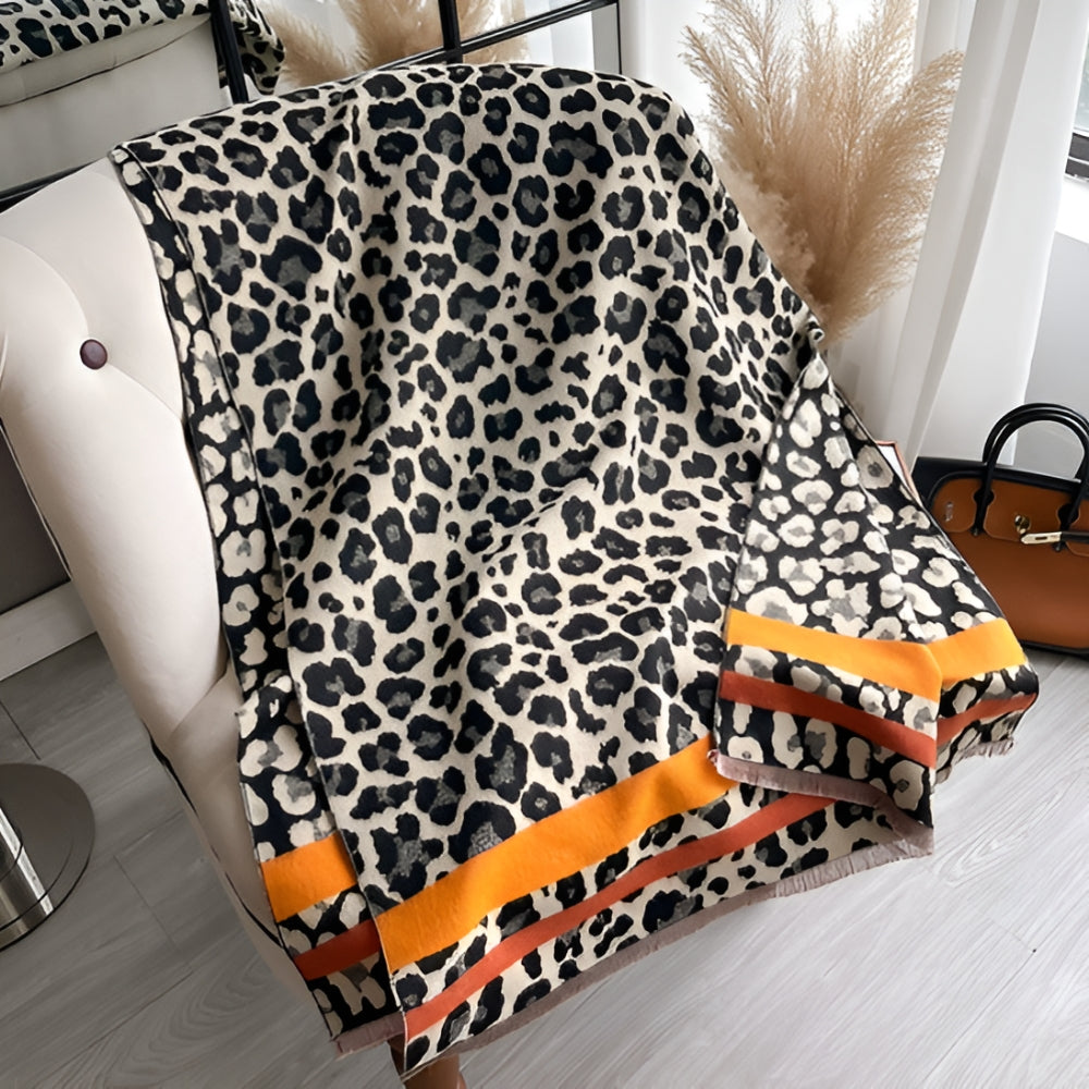 Savanna Stil Wollmischung Schal
