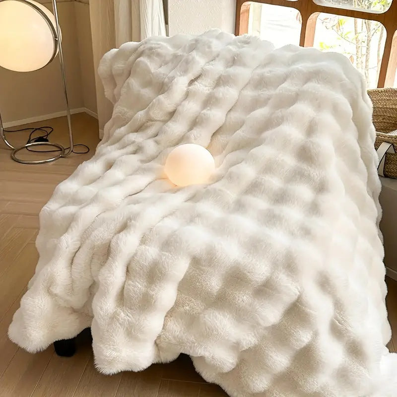 Kaninchen-Faux-Fur-Decke
