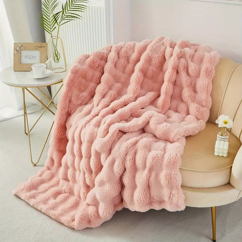 Kaninchen-Faux-Fur-Decke