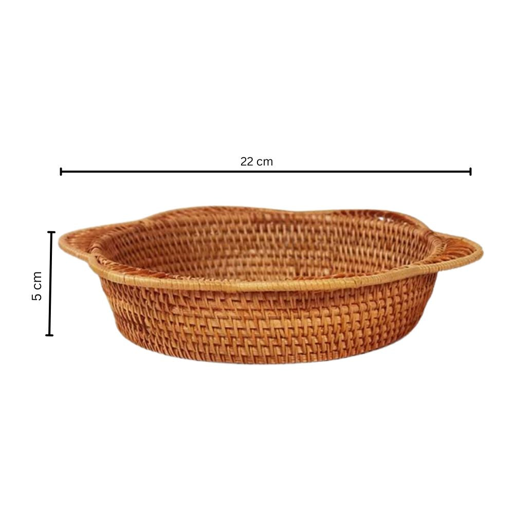 Handgewebter Rattan-Blumenkorb