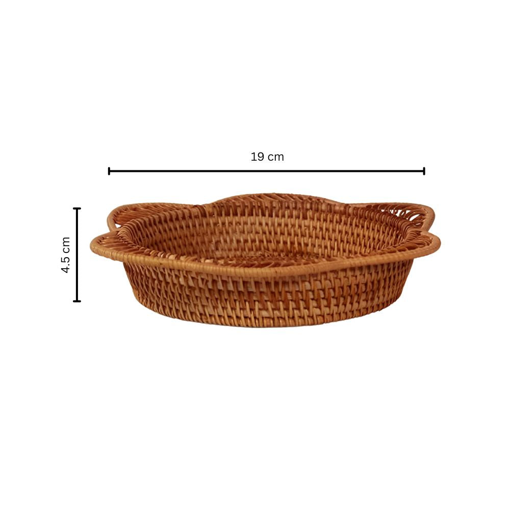 Handgewebter Rattan-Blumenkorb