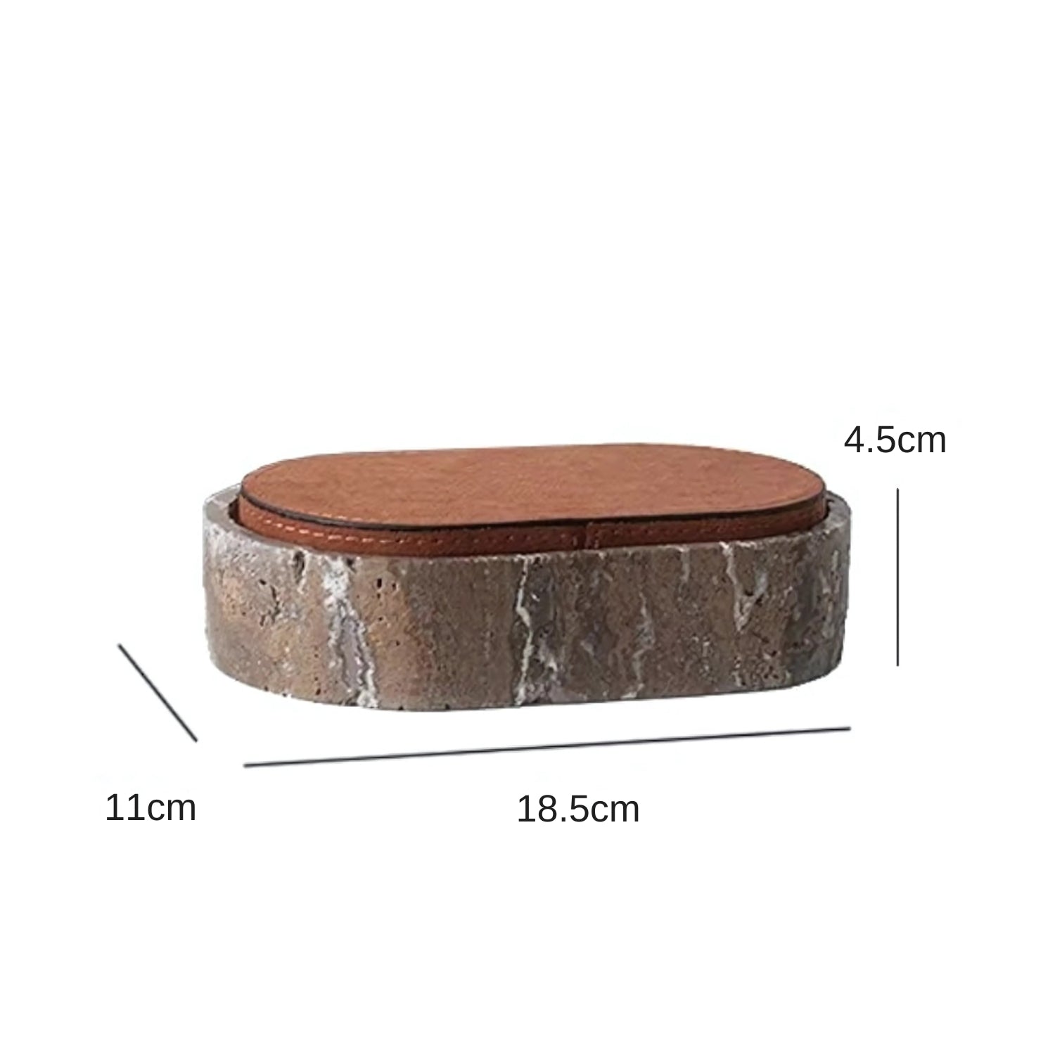 Marmor-Leder-Deckel Schmuckaufbewahrungsbox