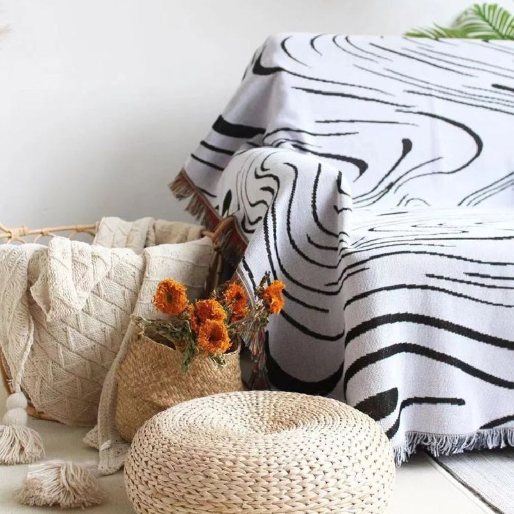 Marmor Gewebte Decke