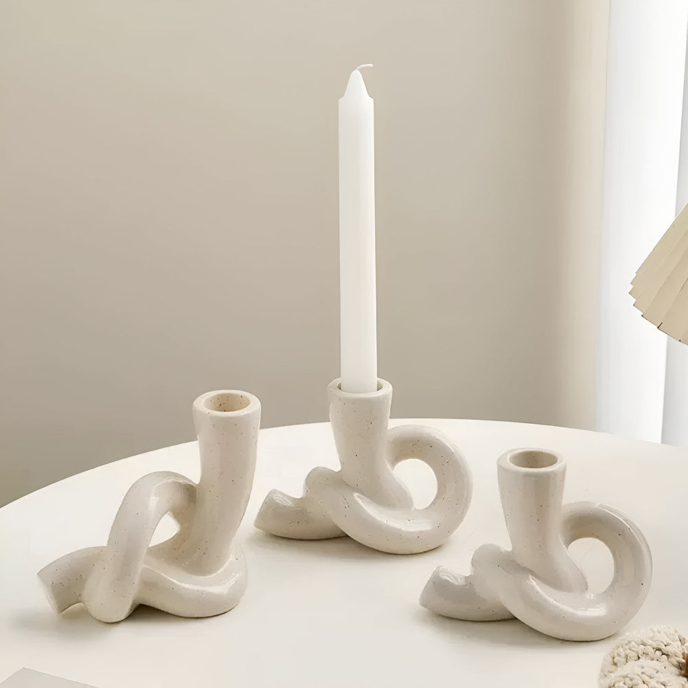 Knot Kerzenhalter aus Keramik