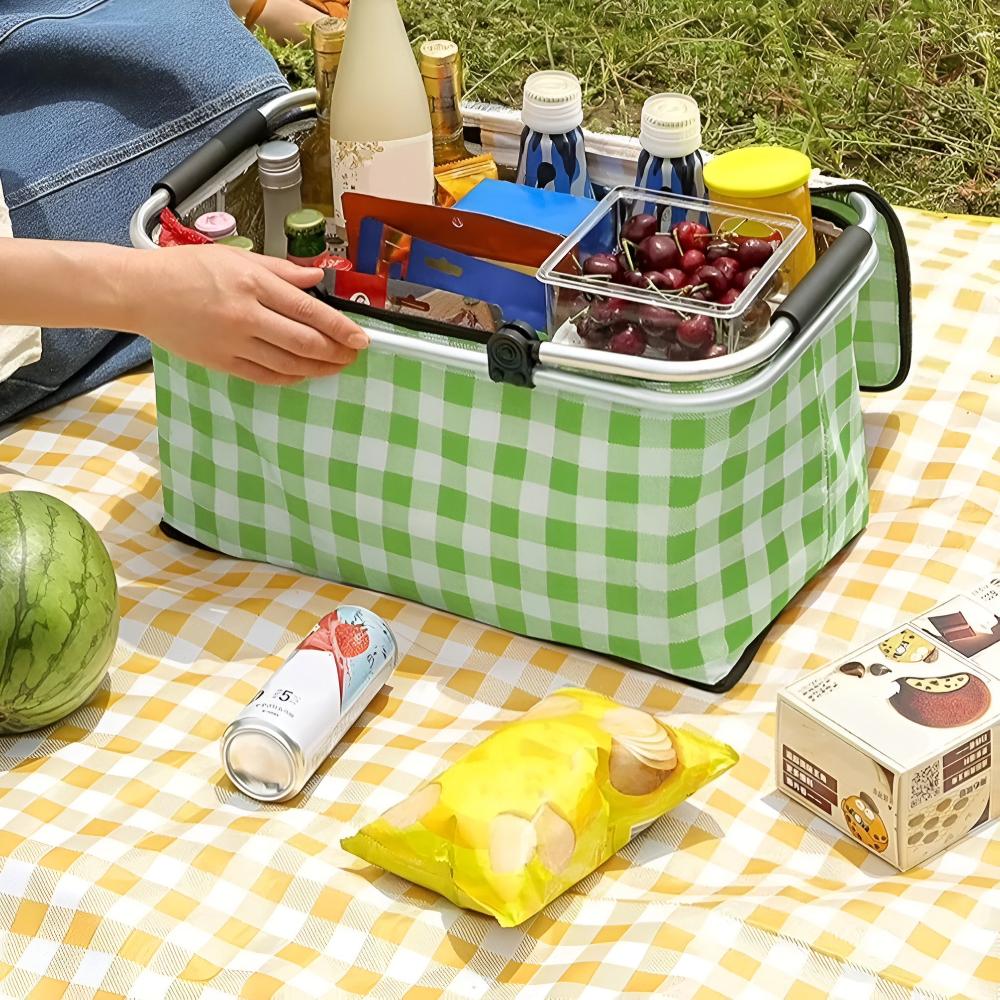 Faltbarer Karierter Picknickkorb