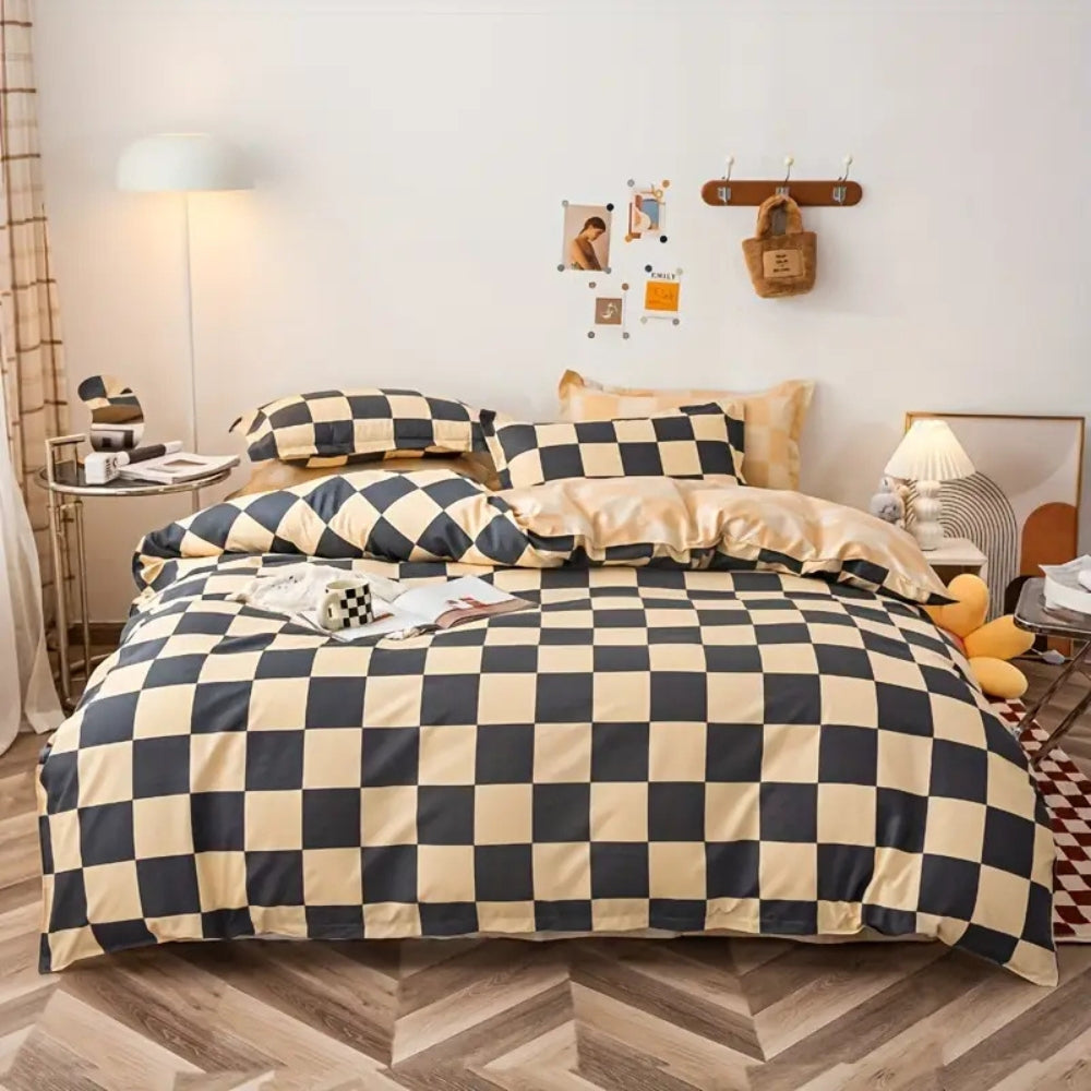 Chateau Karomuster Bettwäsche Set | 3-teiliges Set