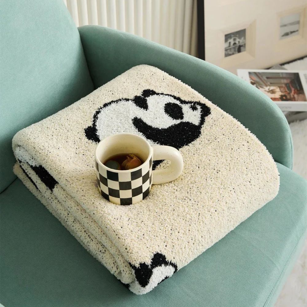 Kawaii Panda Strickdecke