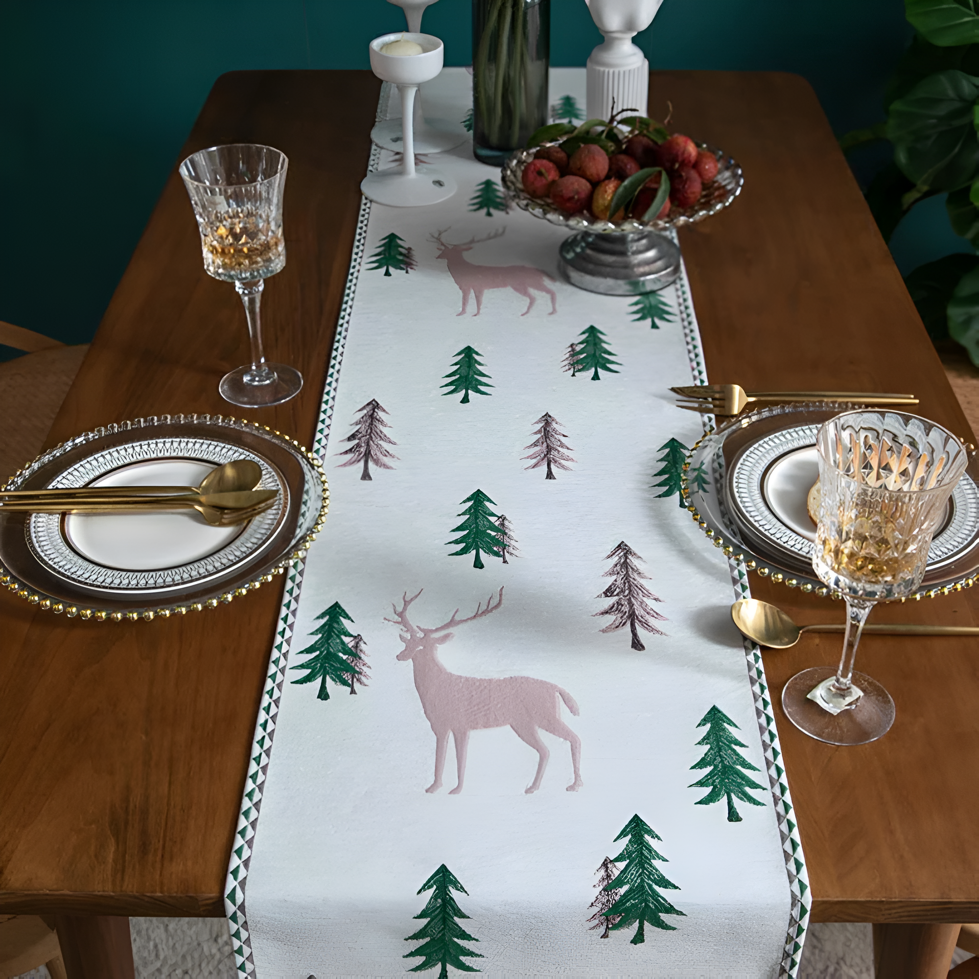 Festlicher Kieferbaum-Quastenläufer