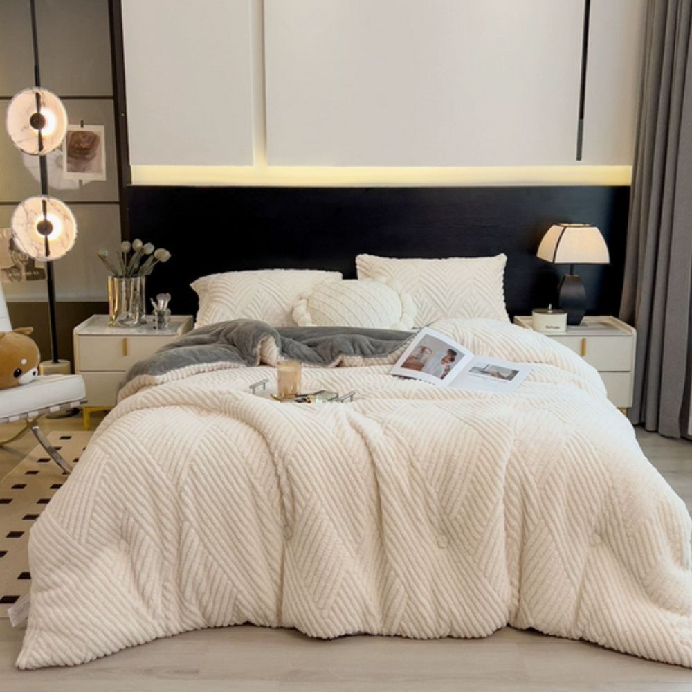 Chevron Luxe Plüschdecke