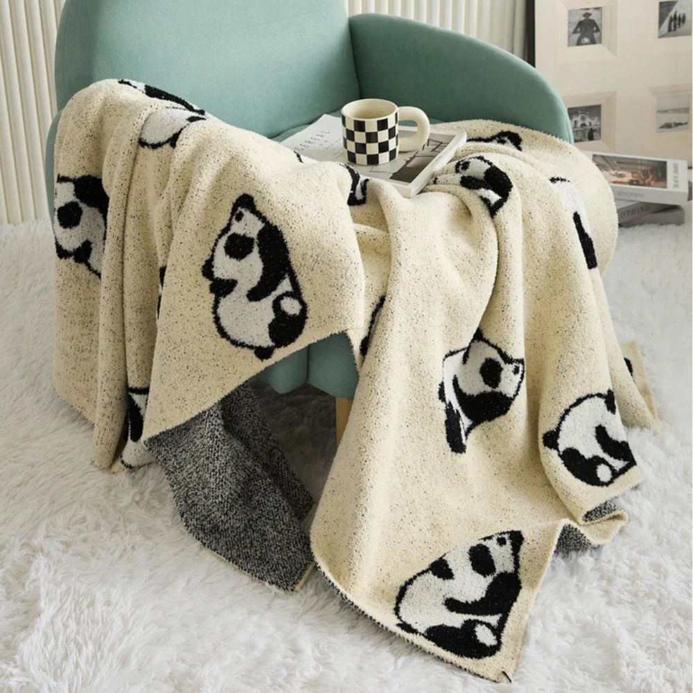Kawaii Panda Strickdecke