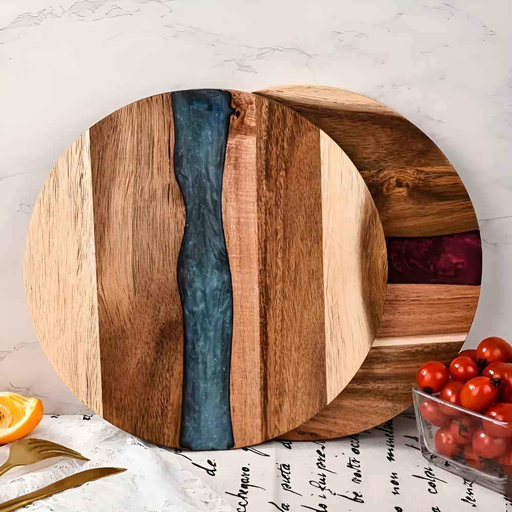 Artisan Epoxy Runde Holzschneidebrett