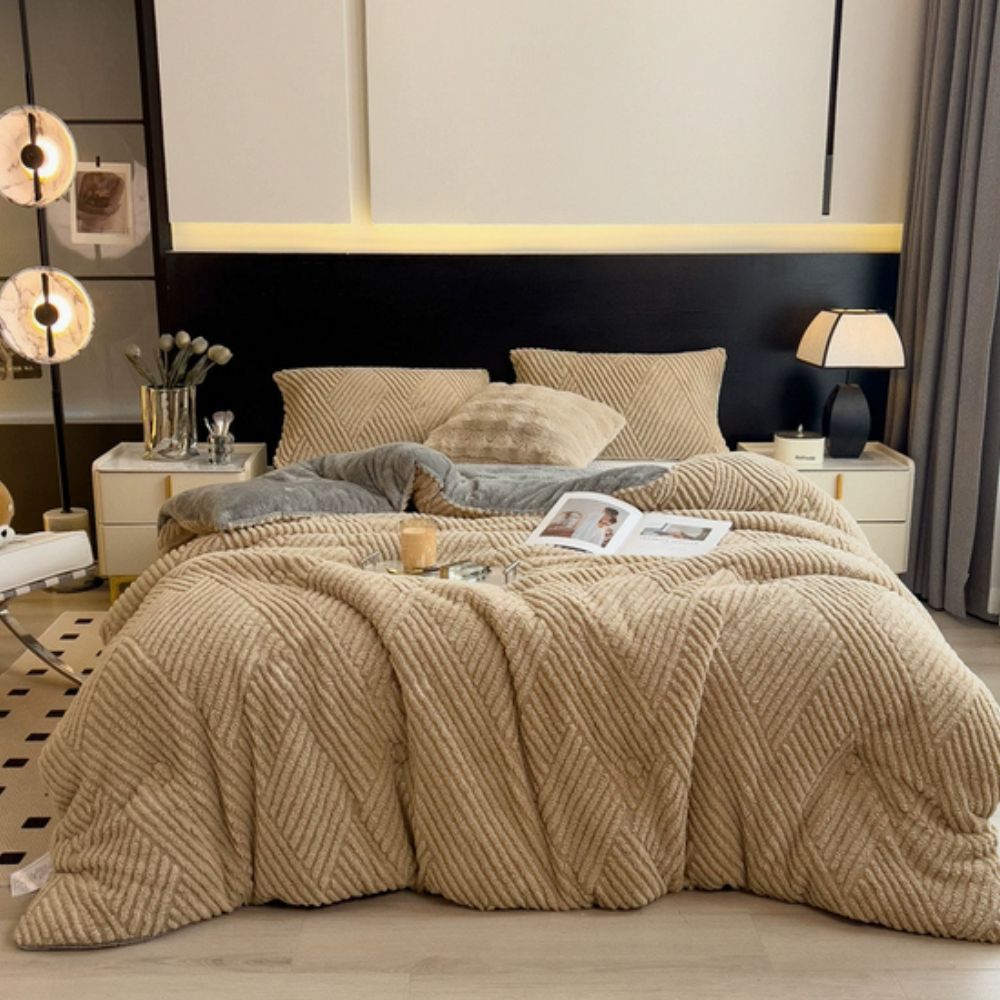 Chevron Luxe Plüschdecke